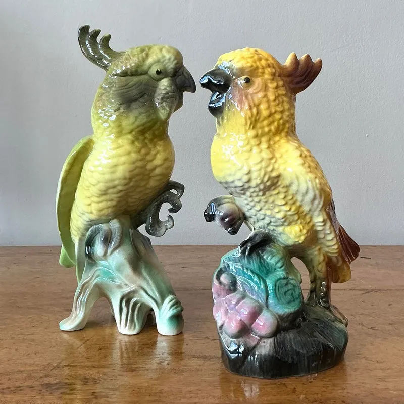 Vintage Regency Glazed Ceramic Birds - Set of 2 — additional photo 5