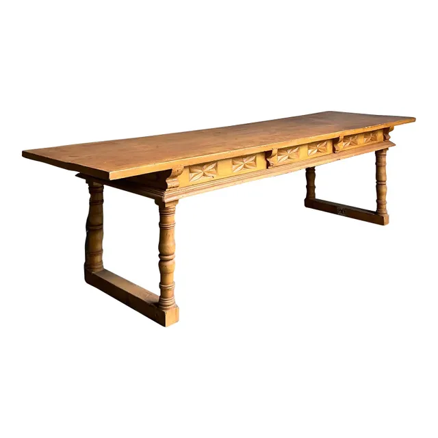 Vintage Boho Monumental Library Table — additional photo 1