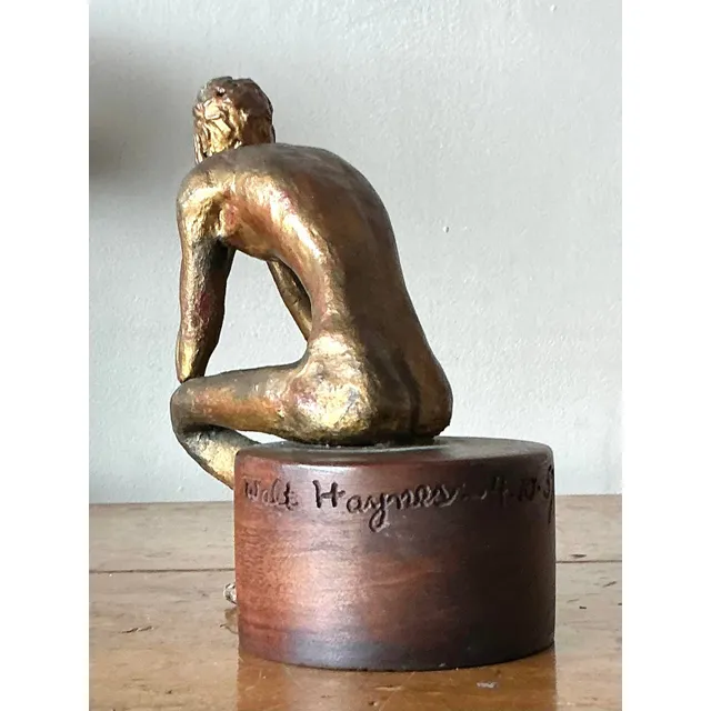 Vintage Boho 1957 Signed Sculpture of Man — additional photo 6