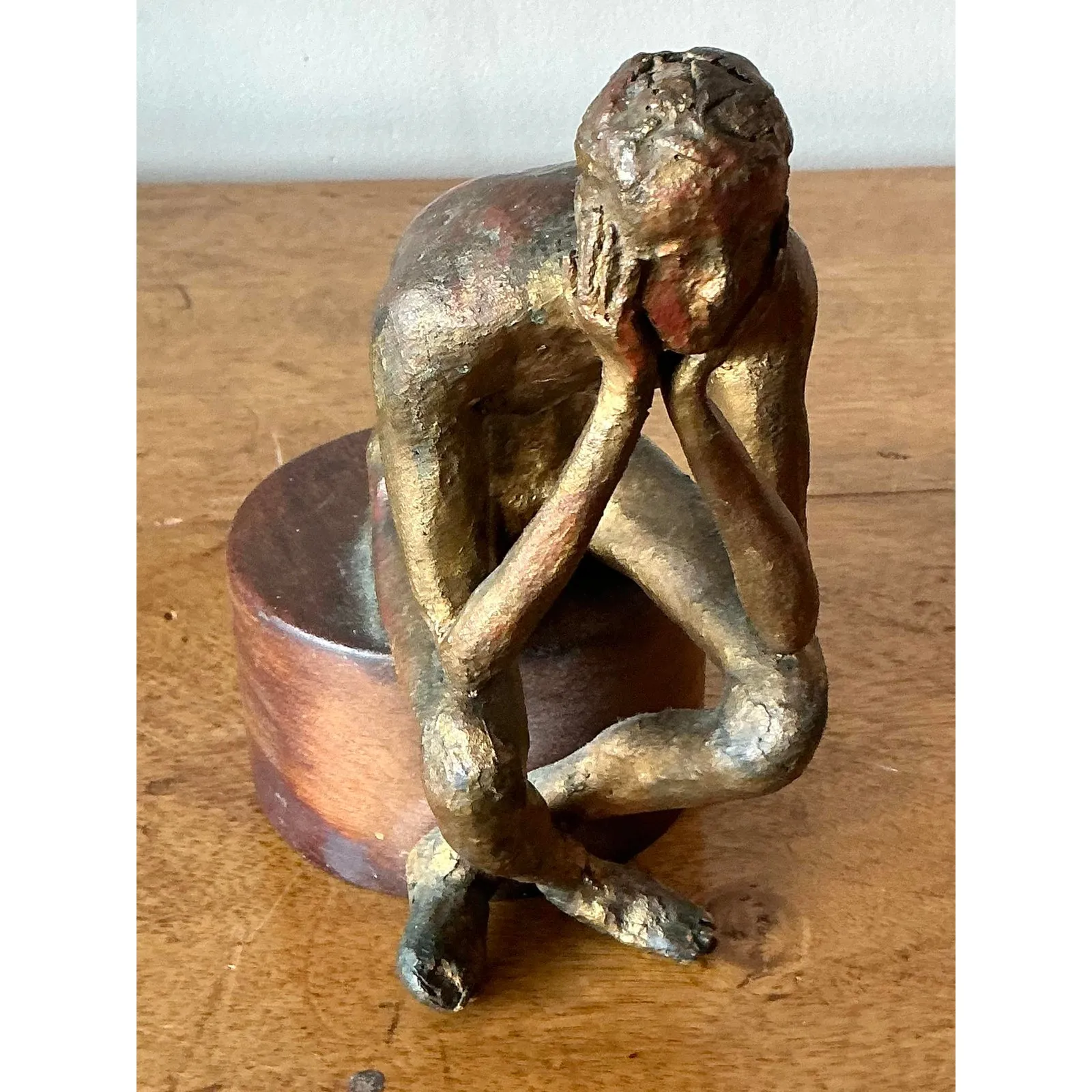 Vintage Boho 1957 Signed Sculpture of Man — additional photo 8