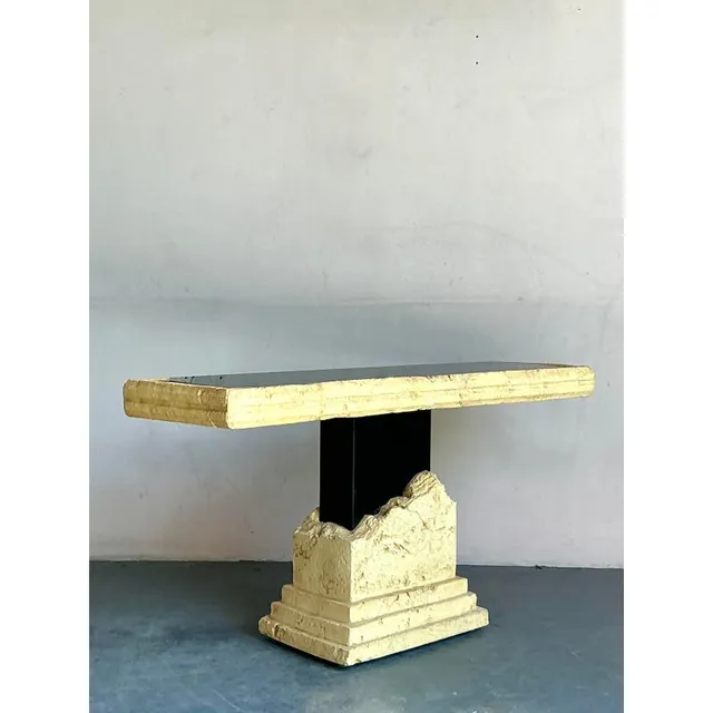 Vintage Postmodern Faux Coral Console Table — additional photo 3
