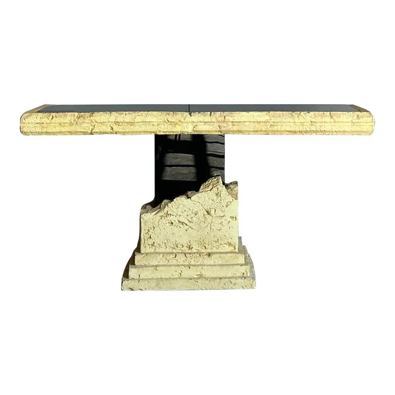 Vintage Postmodern Faux Coral Console Table — additional photo 1