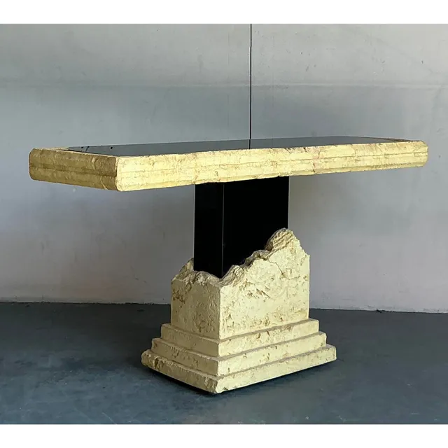Vintage Postmodern Faux Coral Console Table — additional photo 6