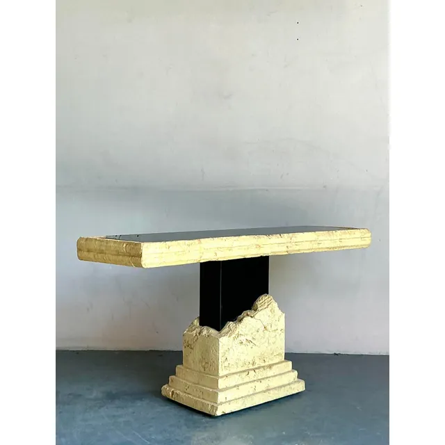 Vintage Postmodern Faux Coral Console Table — additional photo 8