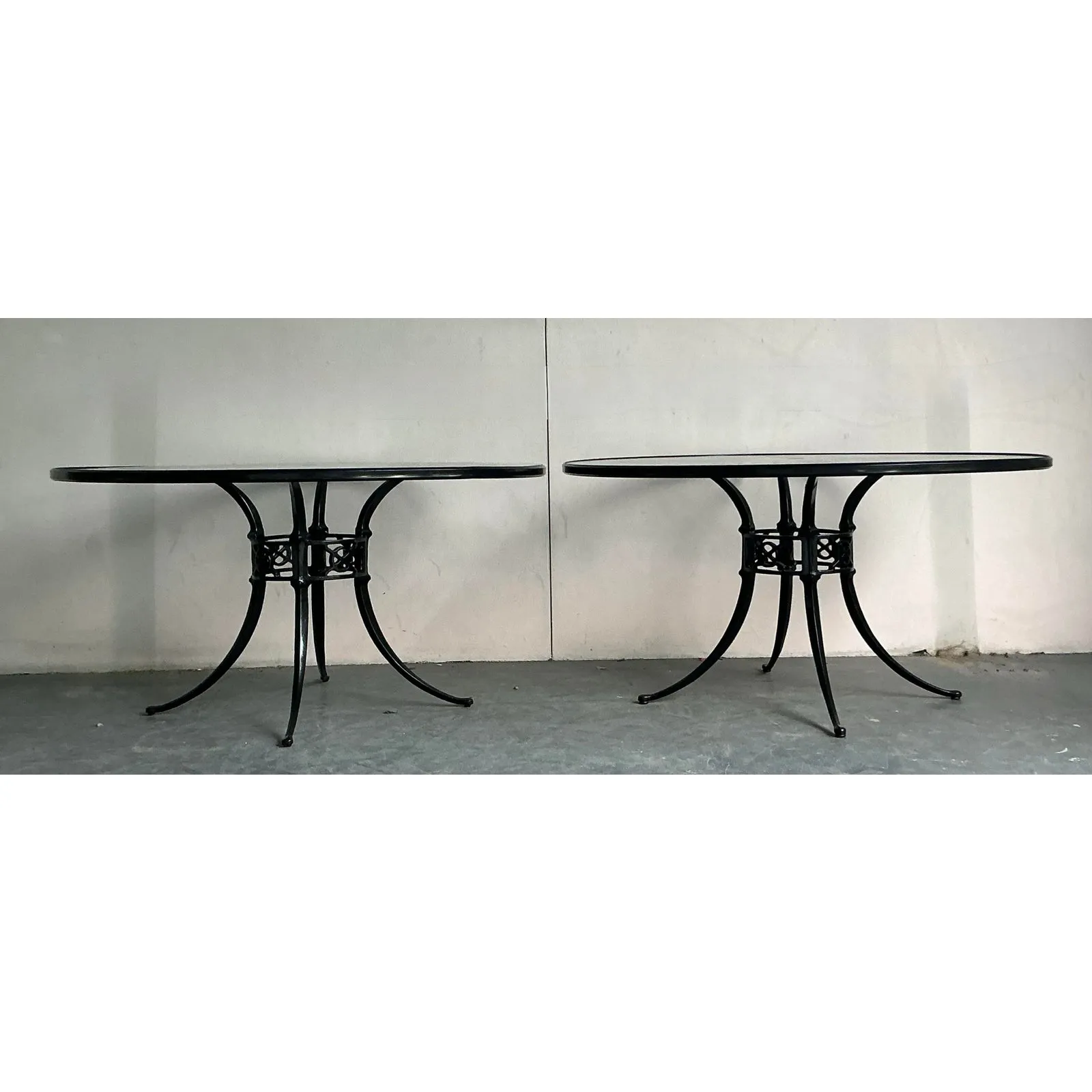 Vintage Regency Cast Aluminum Outdoor Dining Tables - Set of 2 — additional photo 8