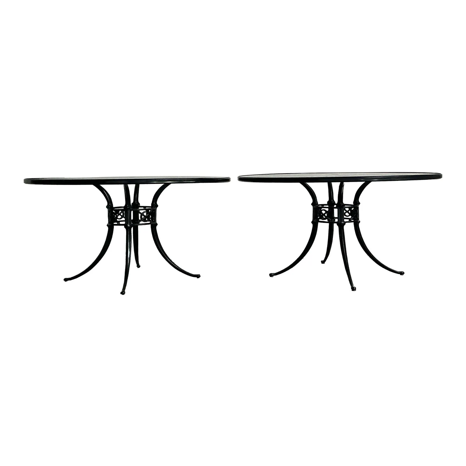 Vintage Regency Cast Aluminum Outdoor Dining Tables - Set of 2 — additional photo 7