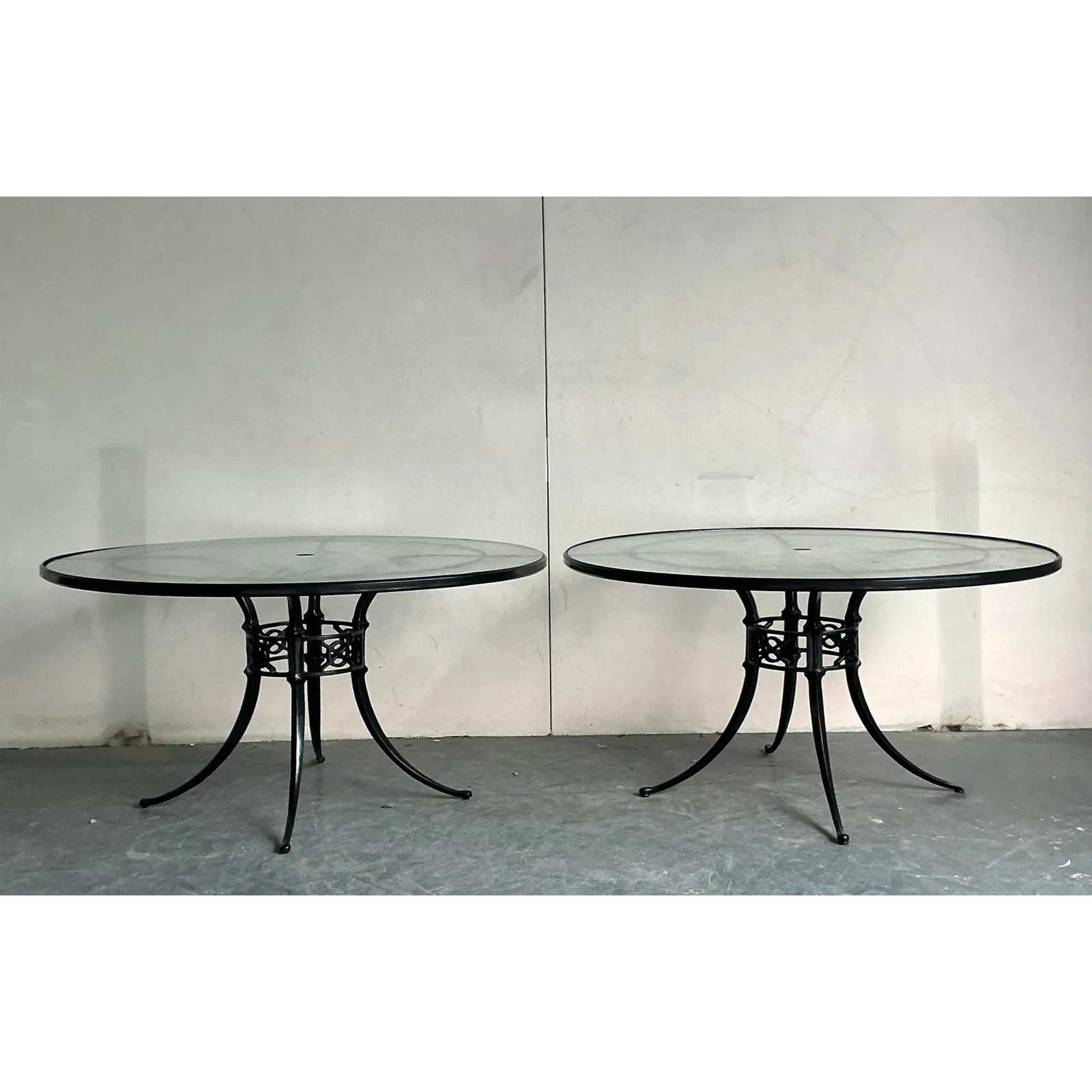 Vintage Regency Cast Aluminum Outdoor Dining Tables - Set of 2 — additional photo 6