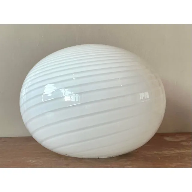 Vintage Italian Swirl Glass Lamp After Murano — additional photo 1