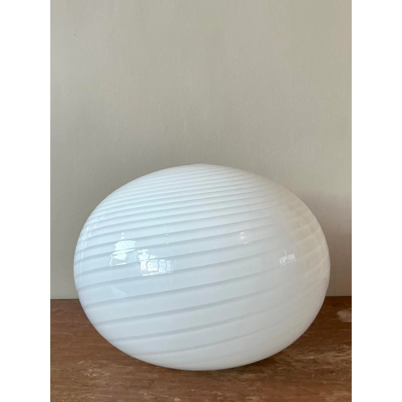 Vintage Italian Swirl Glass Lamp After Murano — additional photo 8