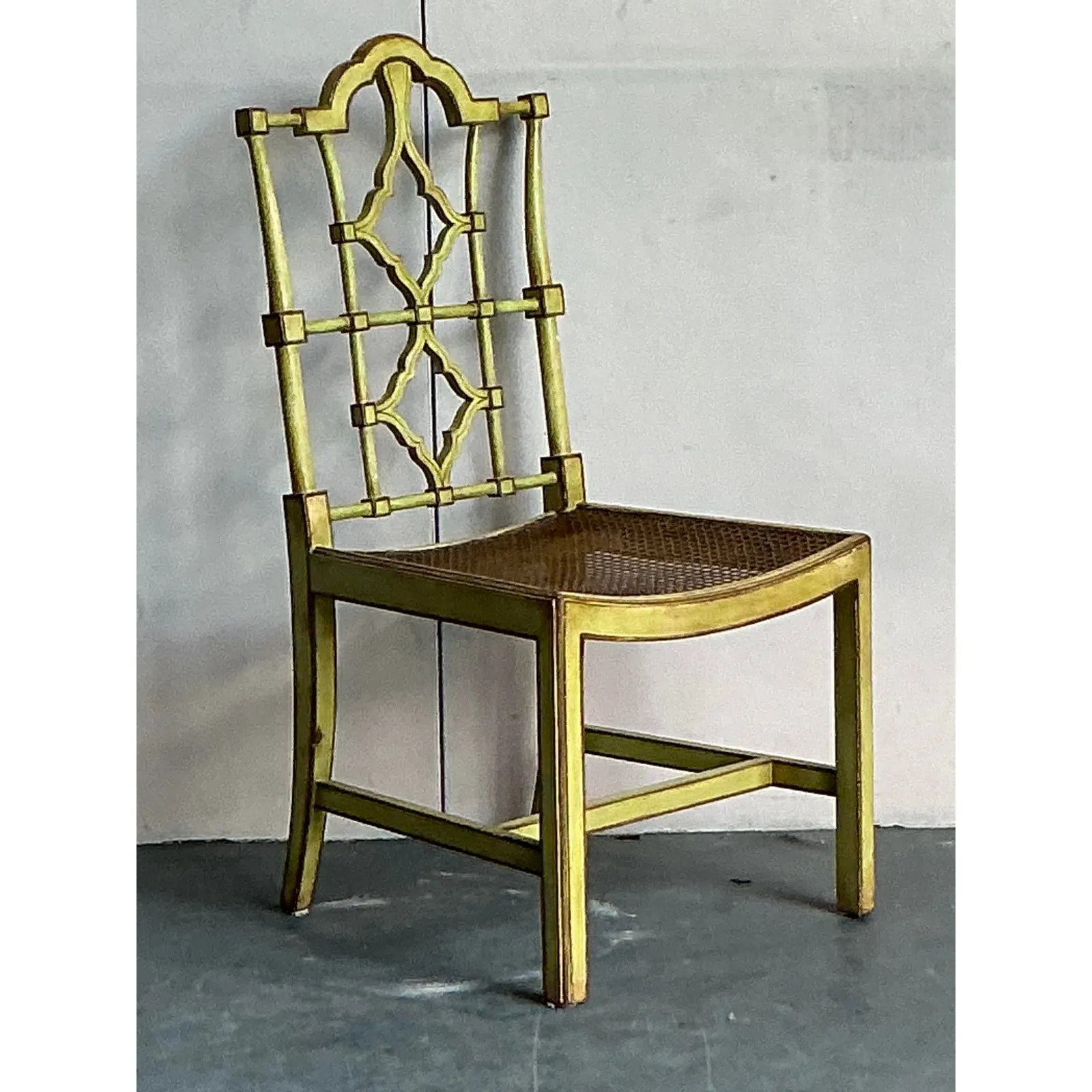 Vintage Regency Patina Pagoda Chair — additional photo 1