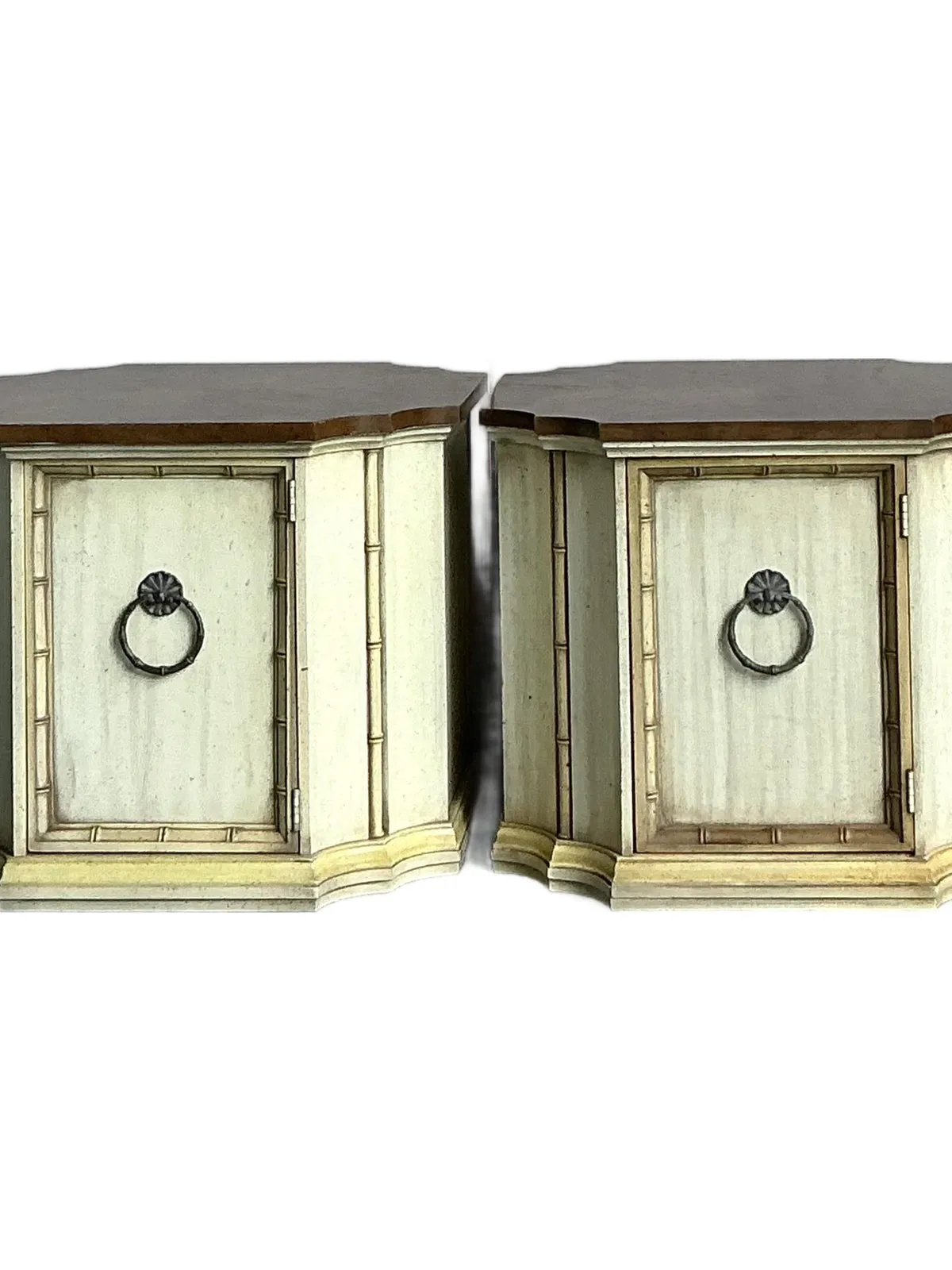 Vintage Regency Weiman Notched Side Tables - A Pair