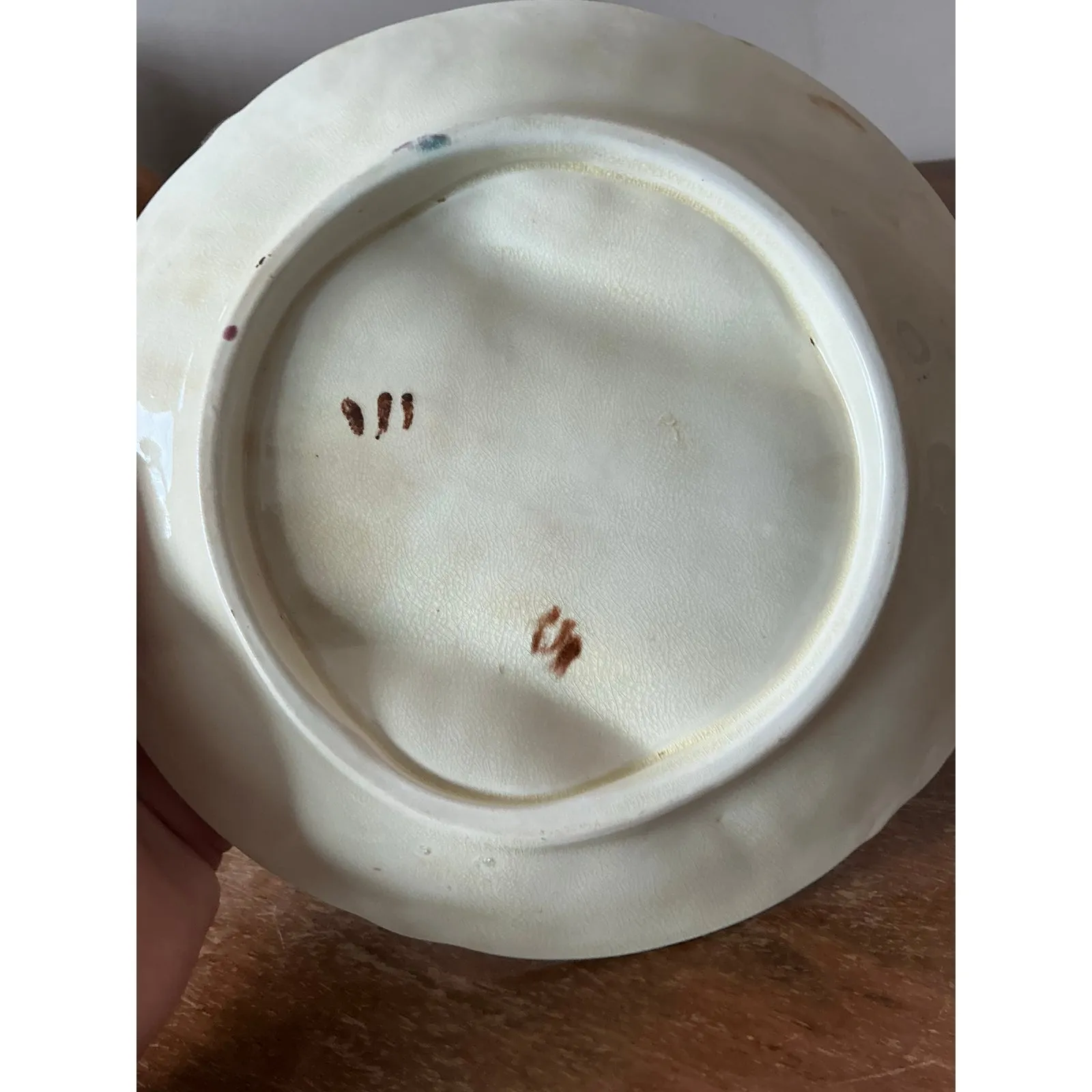 Vintage Regency French Majolica Asparagus Ceramic Plate — additional photo 5
