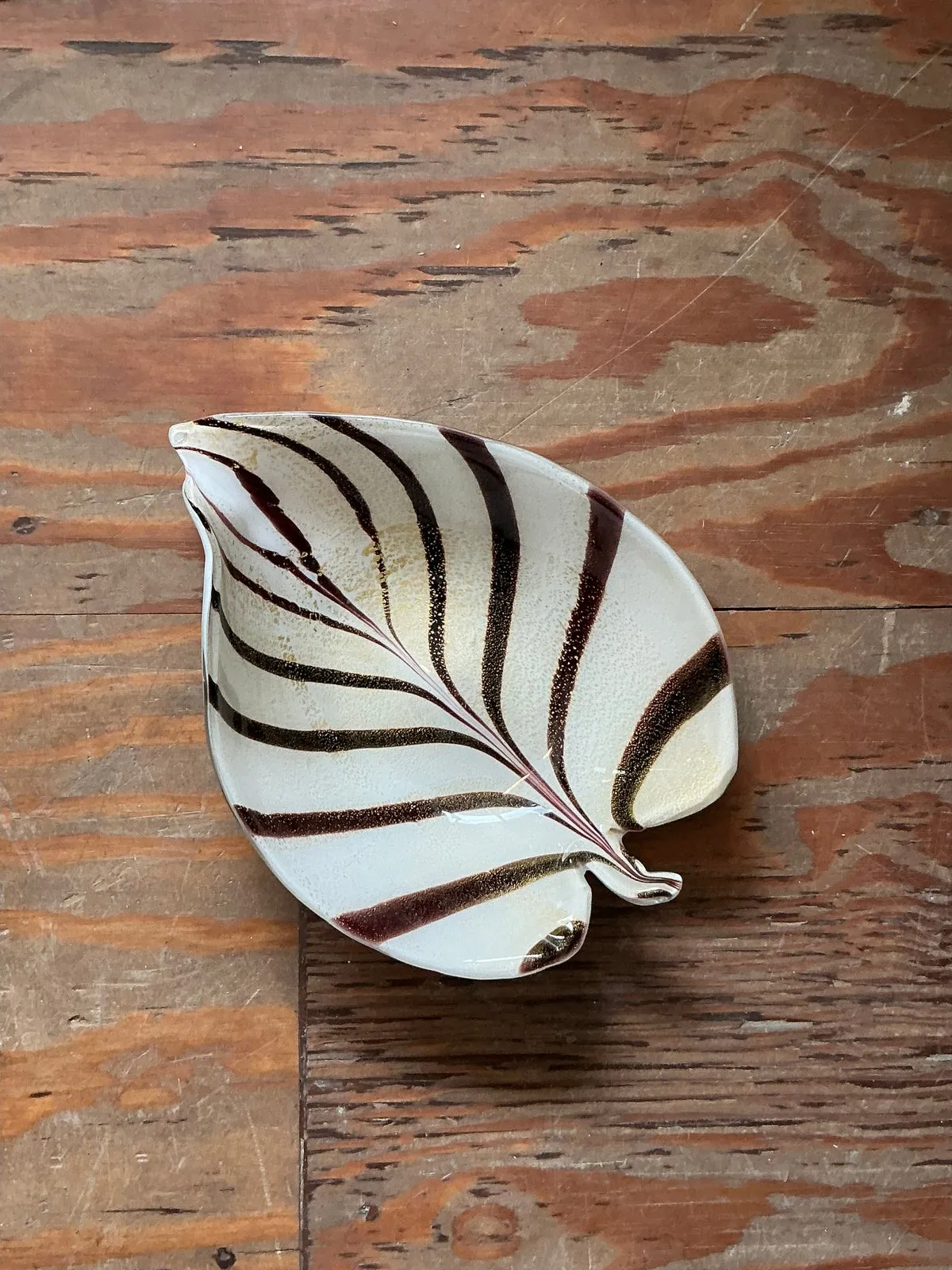 Vintage Italian Striped Glass Bowl After Murano — additional photo 6