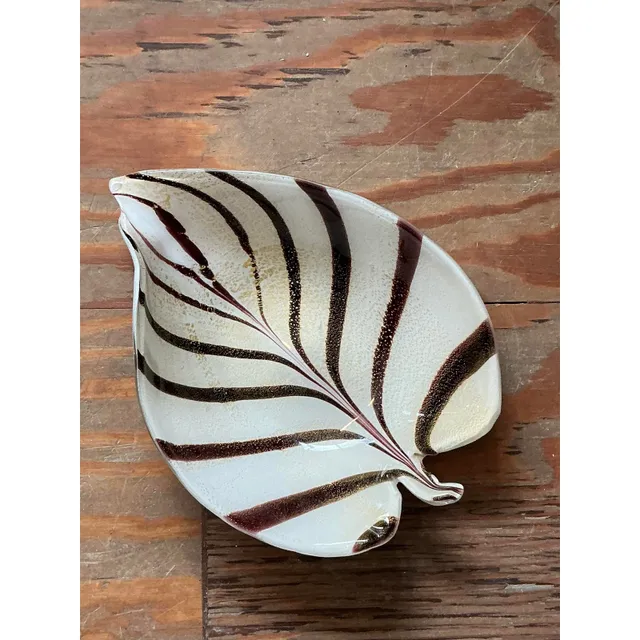 Vintage Italian Striped Glass Bowl After Murano — additional photo 4