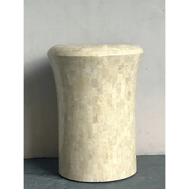 Vintage Boho Maitland Smith Tessellated Stone Planter — additional photo 4