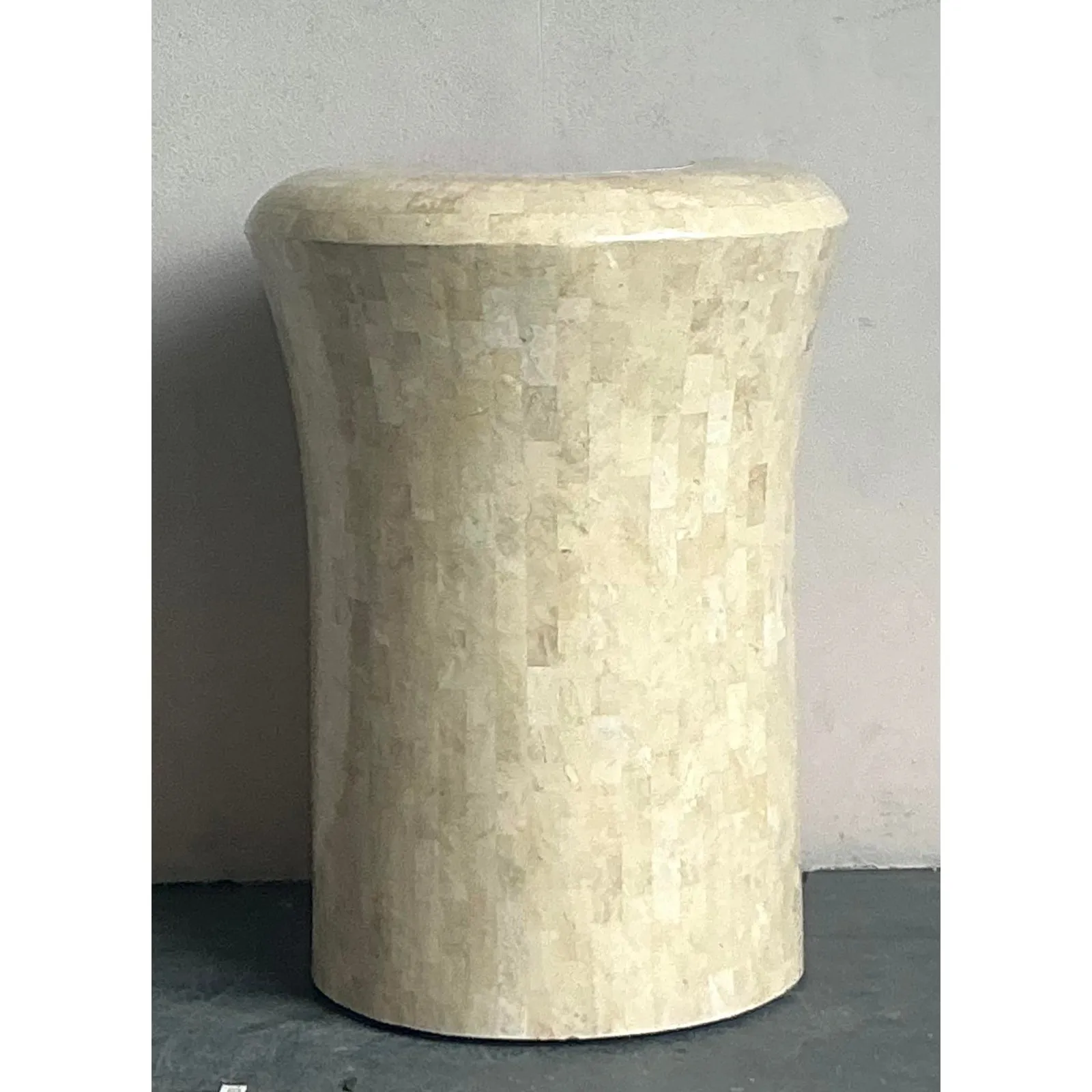 Vintage Boho Maitland Smith Tessellated Stone Planter — additional photo 1