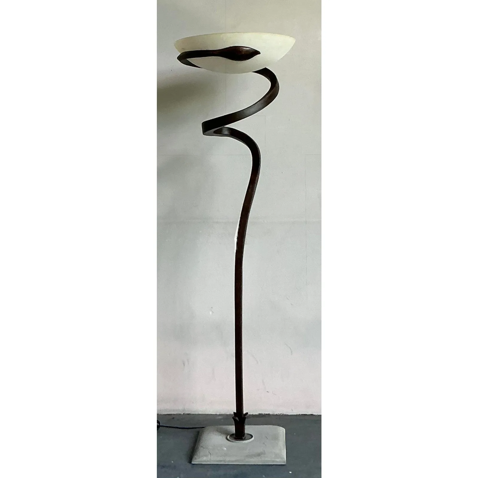Vintage Italian Lamp International “Alfea” Cast Copper Floor Lamp by Enzo Ciampalini — additional photo 6