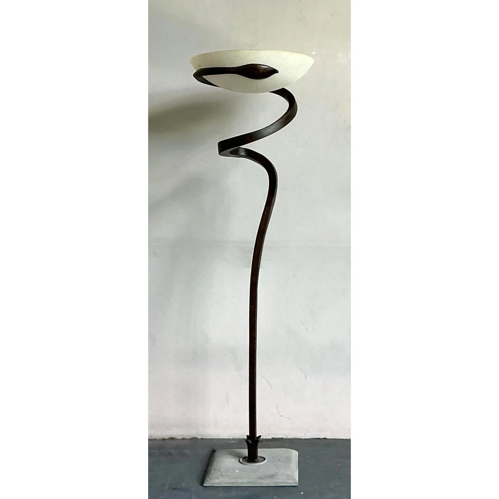 Vintage Italian Lamp International “Alfea” Cast Copper Floor Lamp by Enzo Ciampalini — additional photo 4