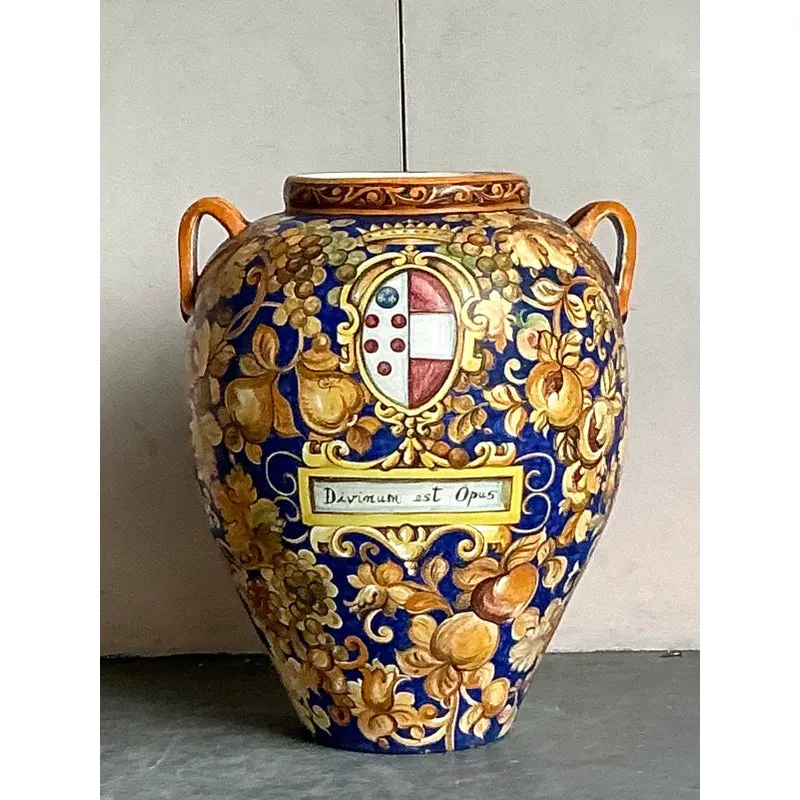 Vintage Italian Monumental Hand Painted Urn — additional photo 2