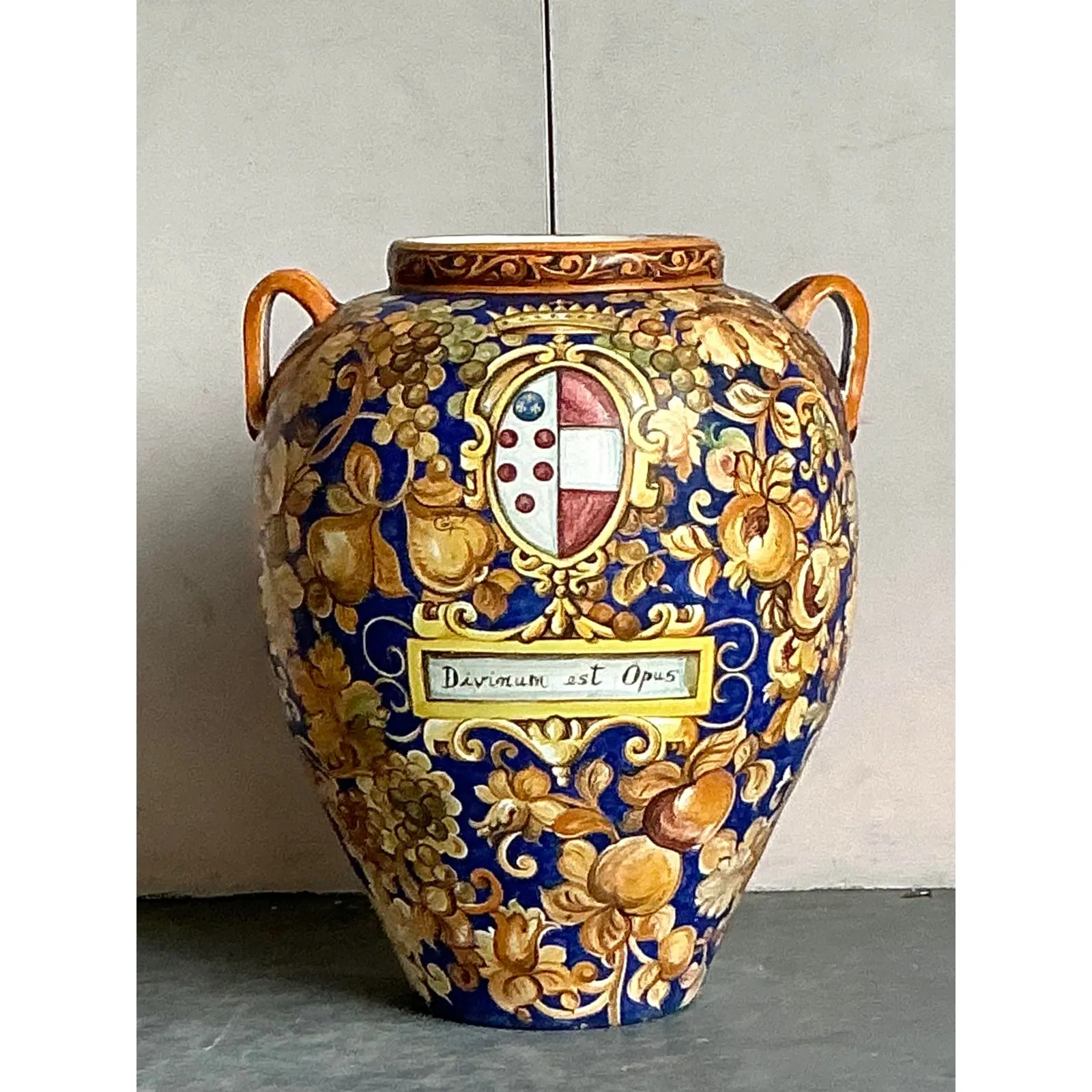 Vintage Italian Monumental Hand Painted Urn — additional photo 6