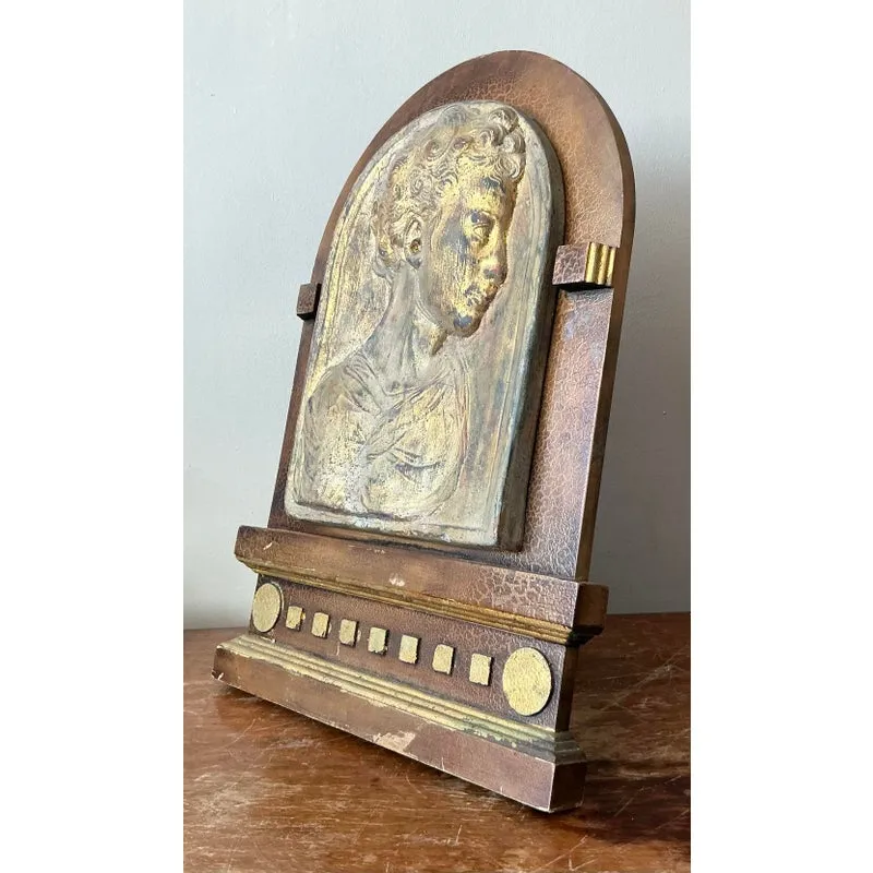 Vintage Boho Plaster Relief Frame - Back view