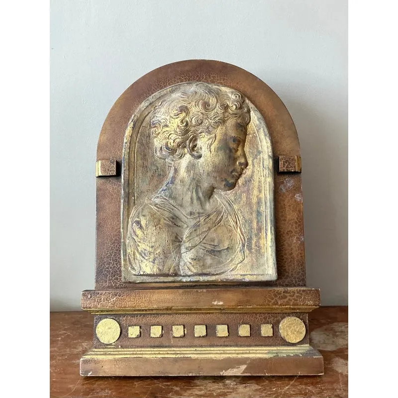 Vintage Boho Plaster Relief Frame - Detail view