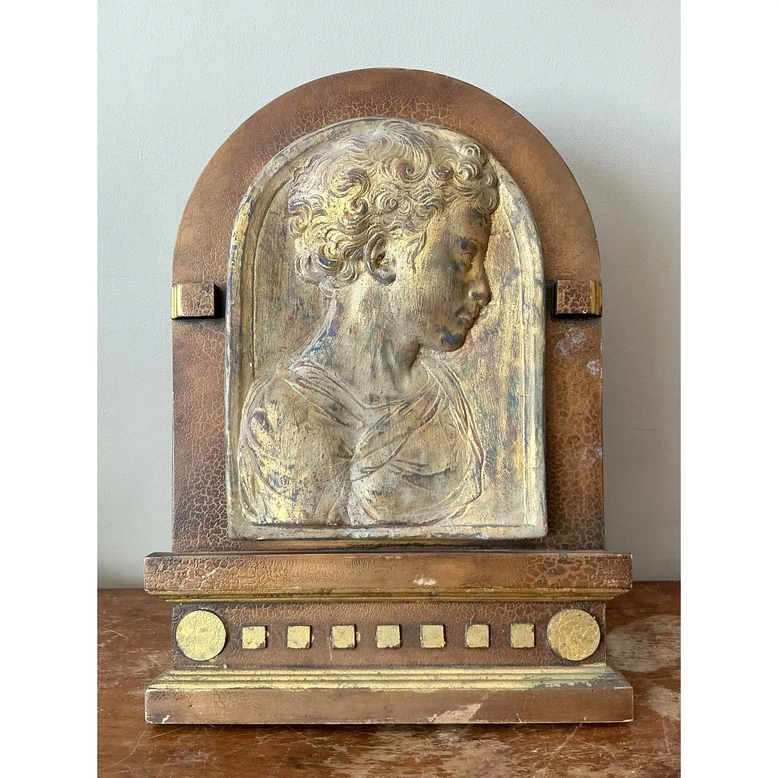 Vintage Boho Plaster Relief Frame — additional photo 8