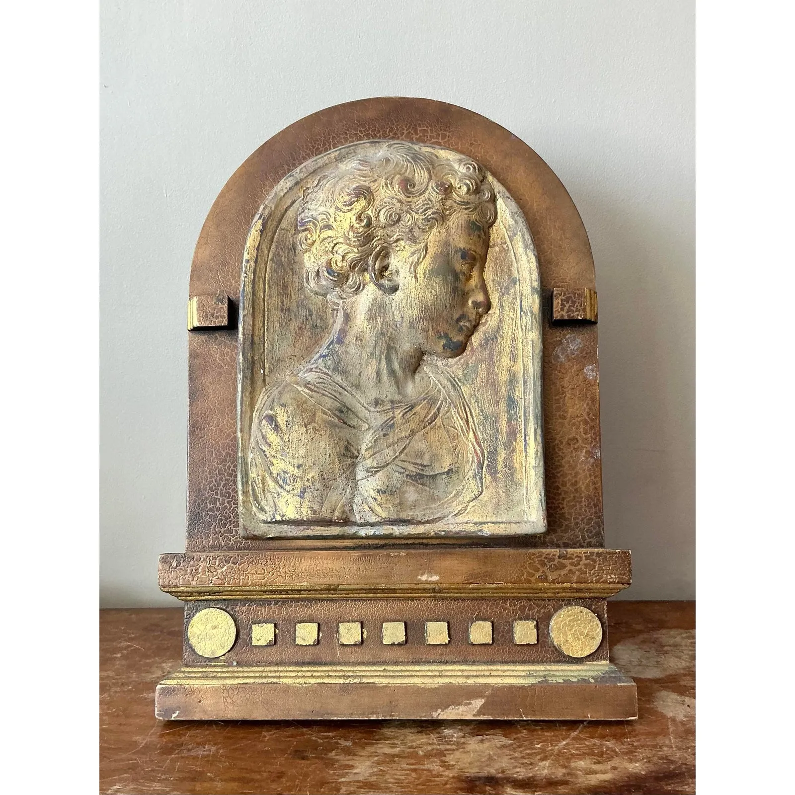 Vintage Boho Plaster Relief Frame — additional photo 4