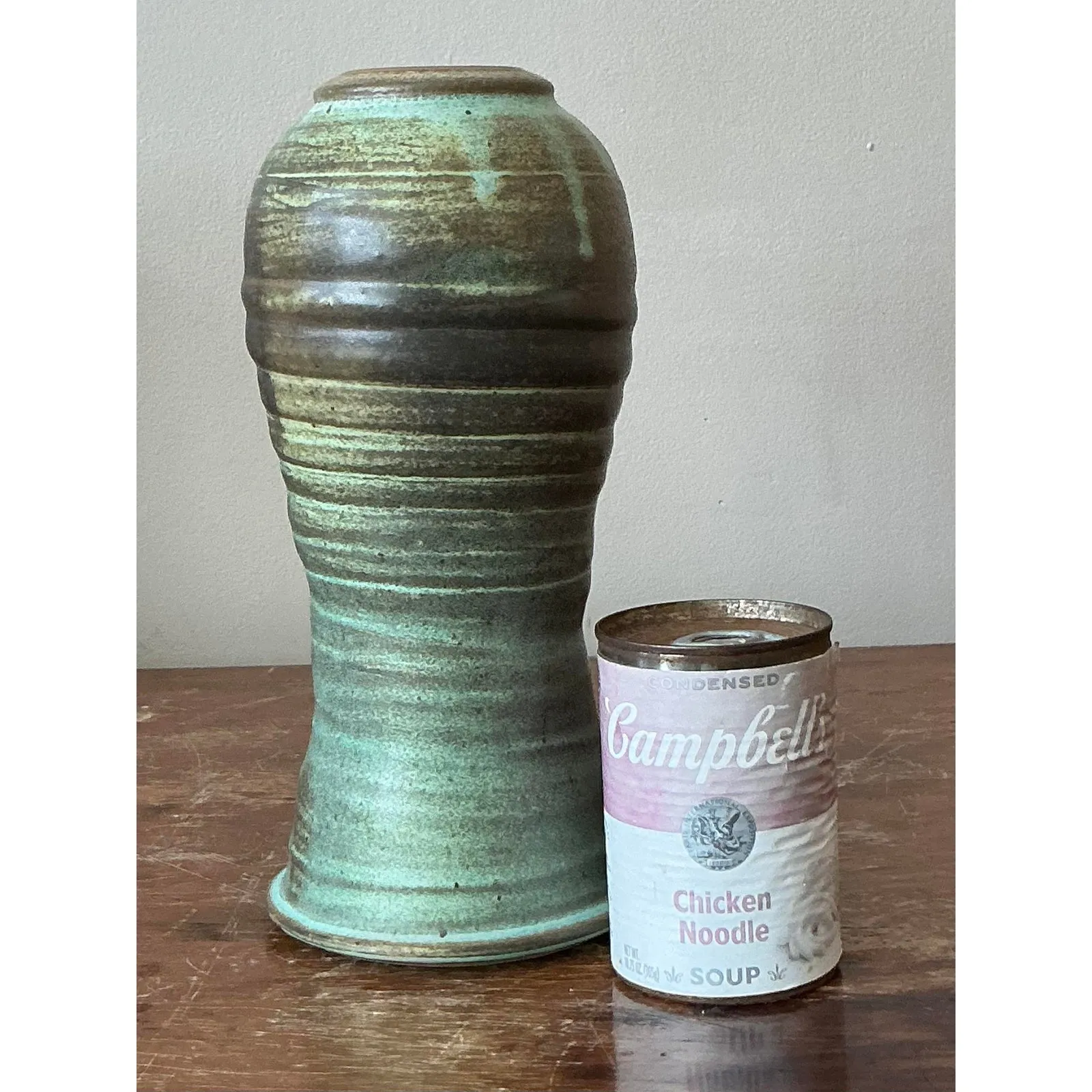 Vintage Boho Studio Pottery Vase - Ceramic, 5W x 10H — additional photo 6