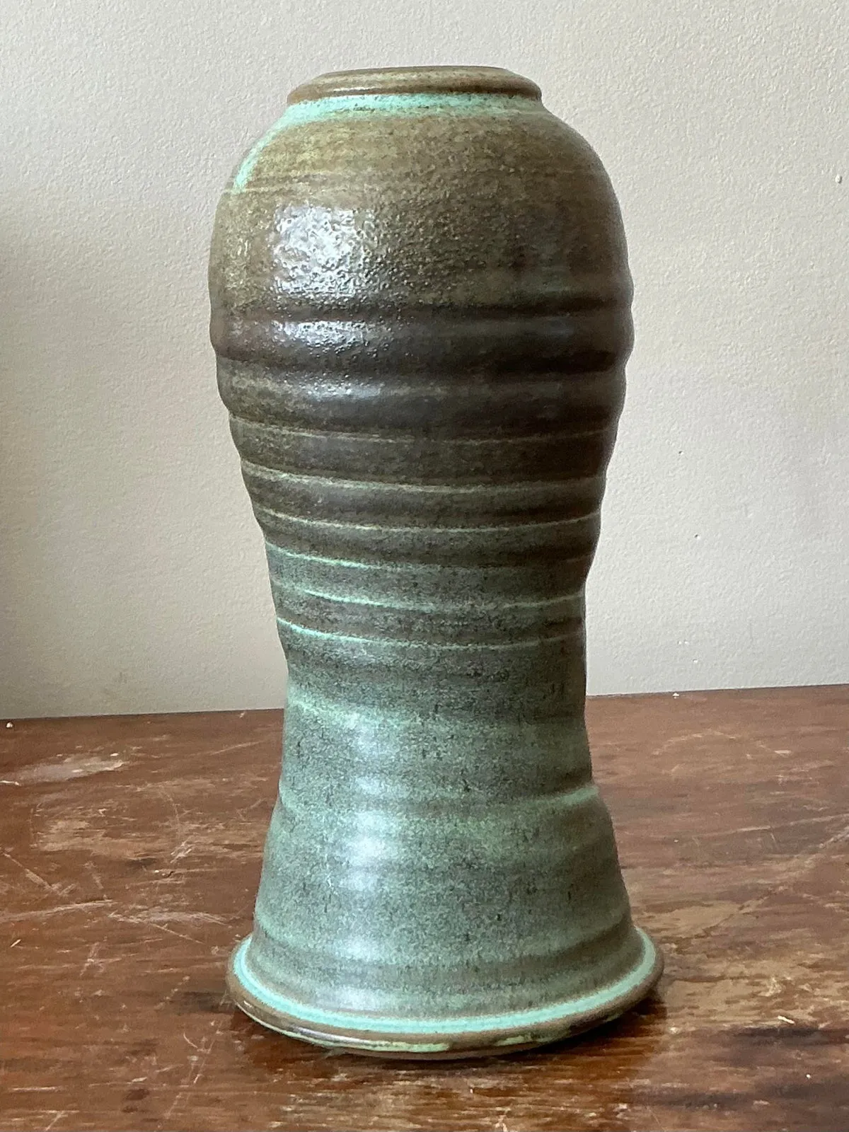Vintage Boho Studio Pottery Vase - Ceramic, 5W x 10H — additional photo 6