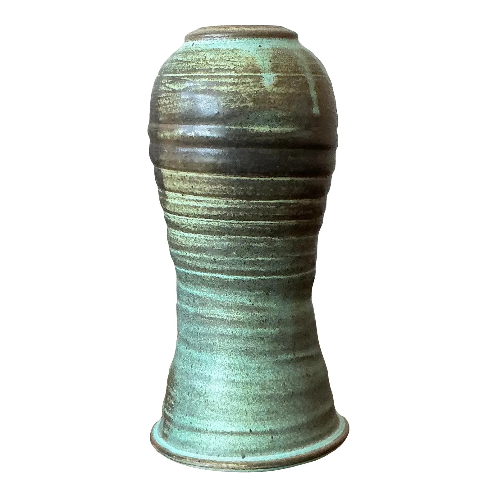 Vintage Boho Studio Pottery Vase - Ceramic, 5W x 10H — additional photo 1