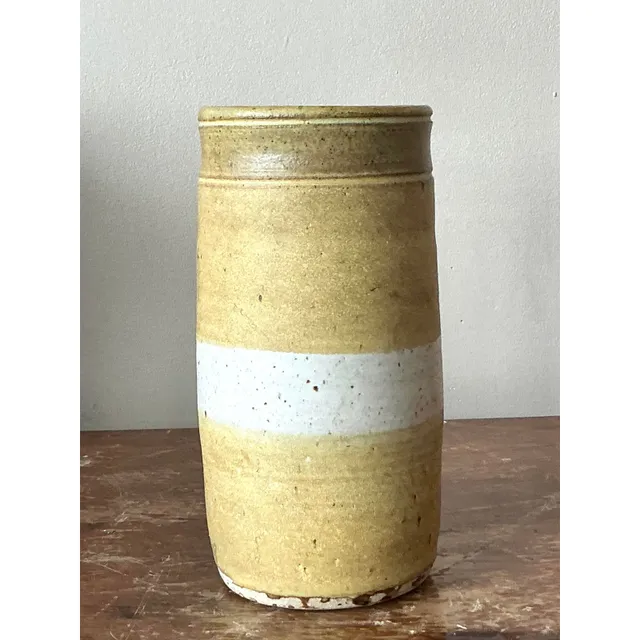 Vintage Boho Praying Mantis Studio Pottery Vase — additional photo 4