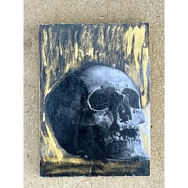 Vintage Boho Original Skull Abstract on Board — additional photo 5