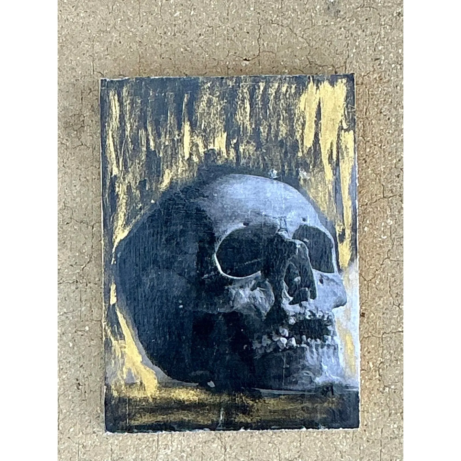Vintage Boho Original Skull Abstract on Board — additional photo 7