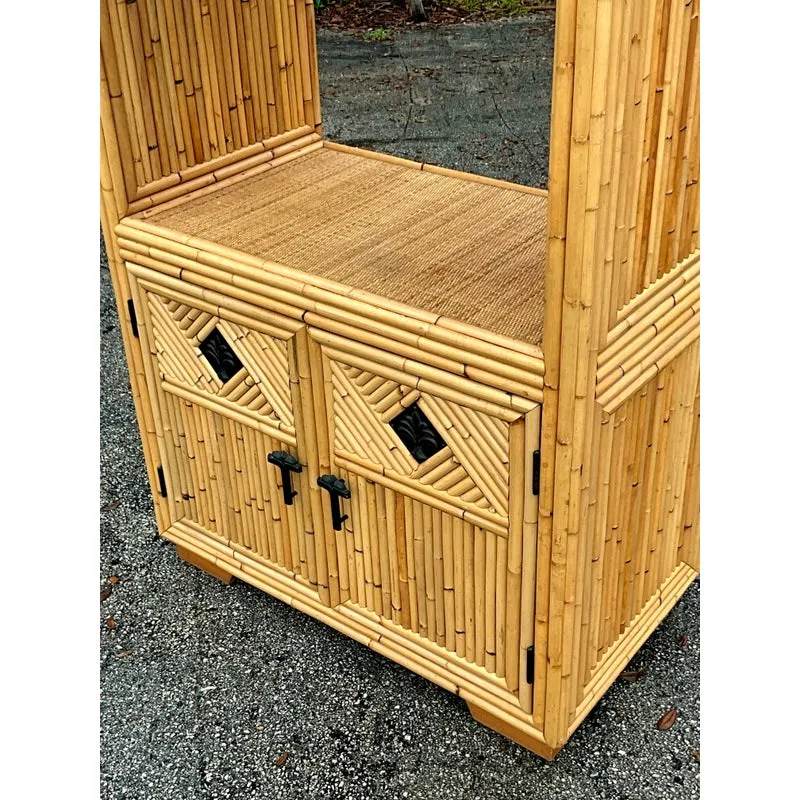 Vintage Coastal Bamboo Dry Bar — additional photo 7