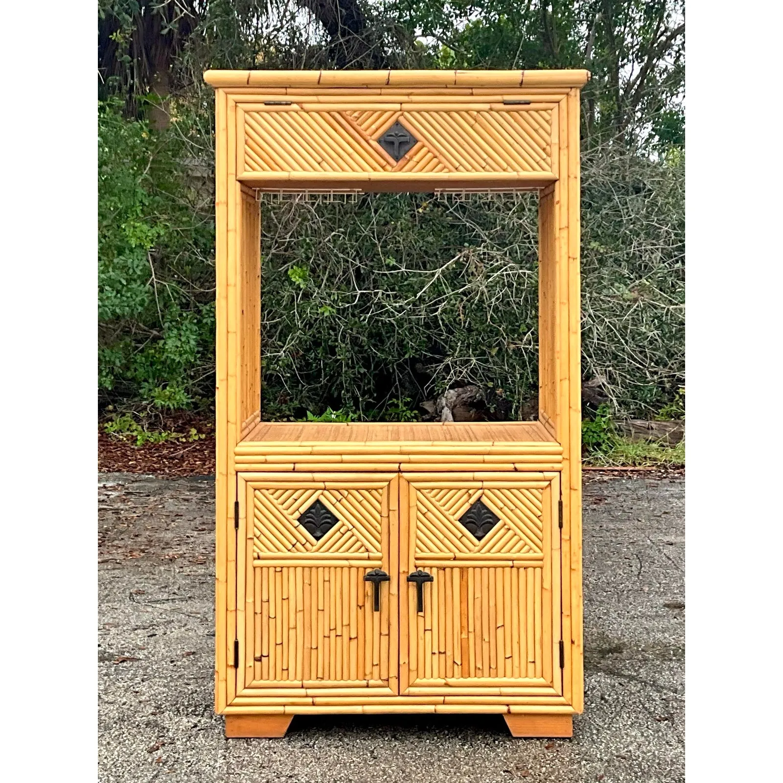 Vintage Coastal Bamboo Dry Bar — additional photo 5