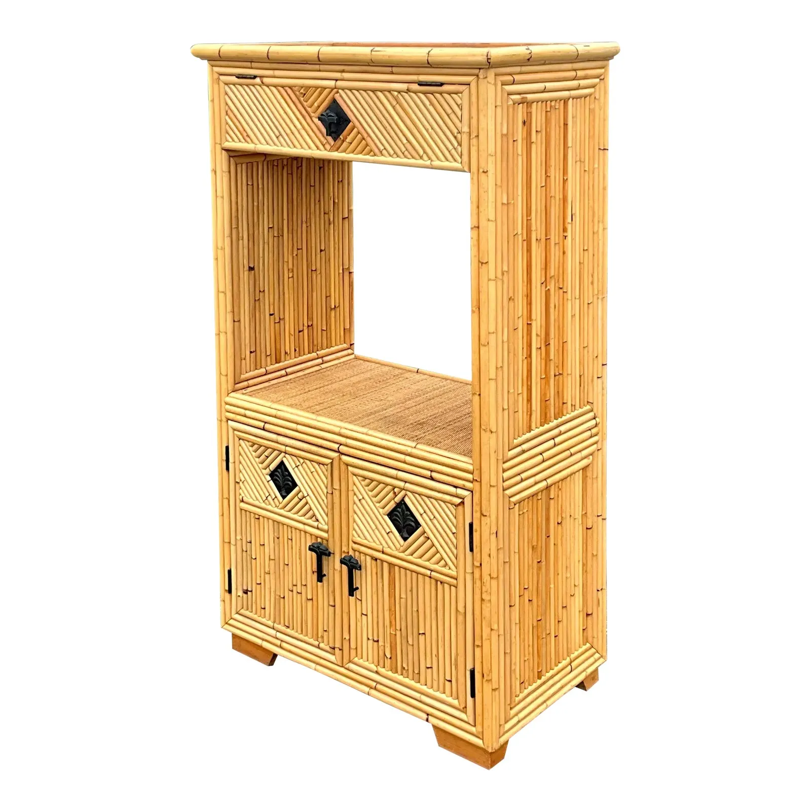 Vintage Coastal Bamboo Dry Bar — additional photo 1