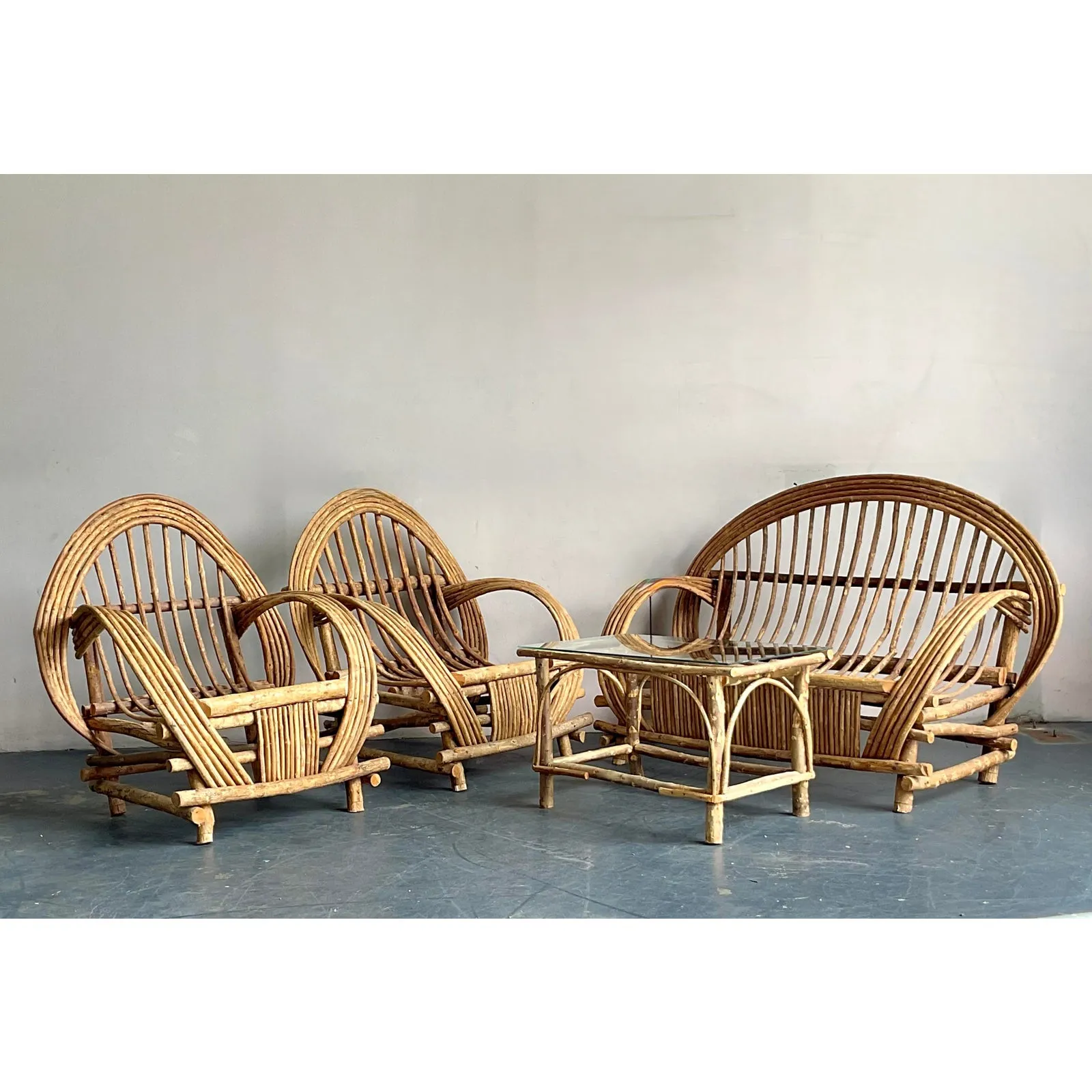 Vintage Boho Bent Branch Adirondack Sofa — additional photo 5