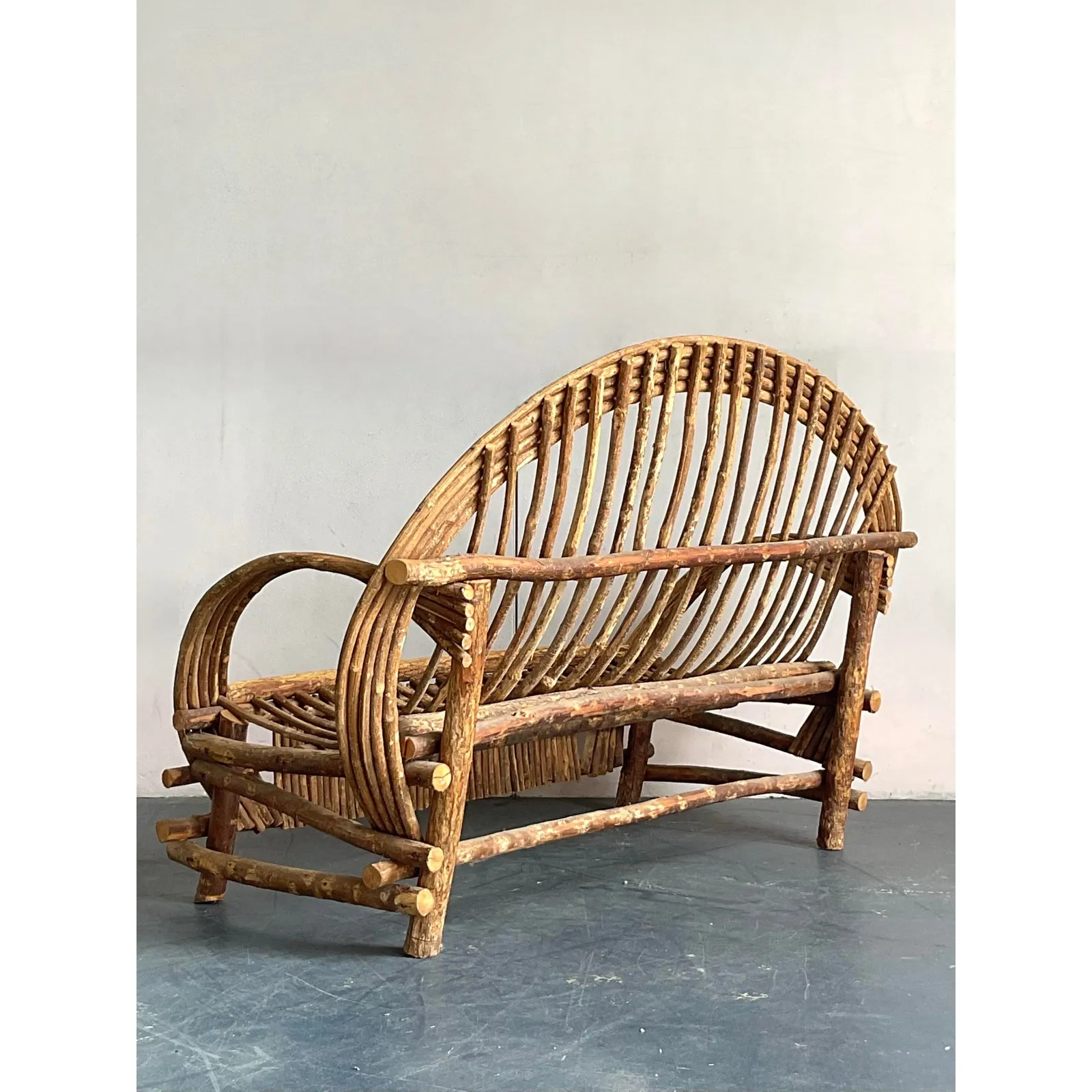 Vintage Boho Bent Branch Adirondack Sofa — additional photo 8