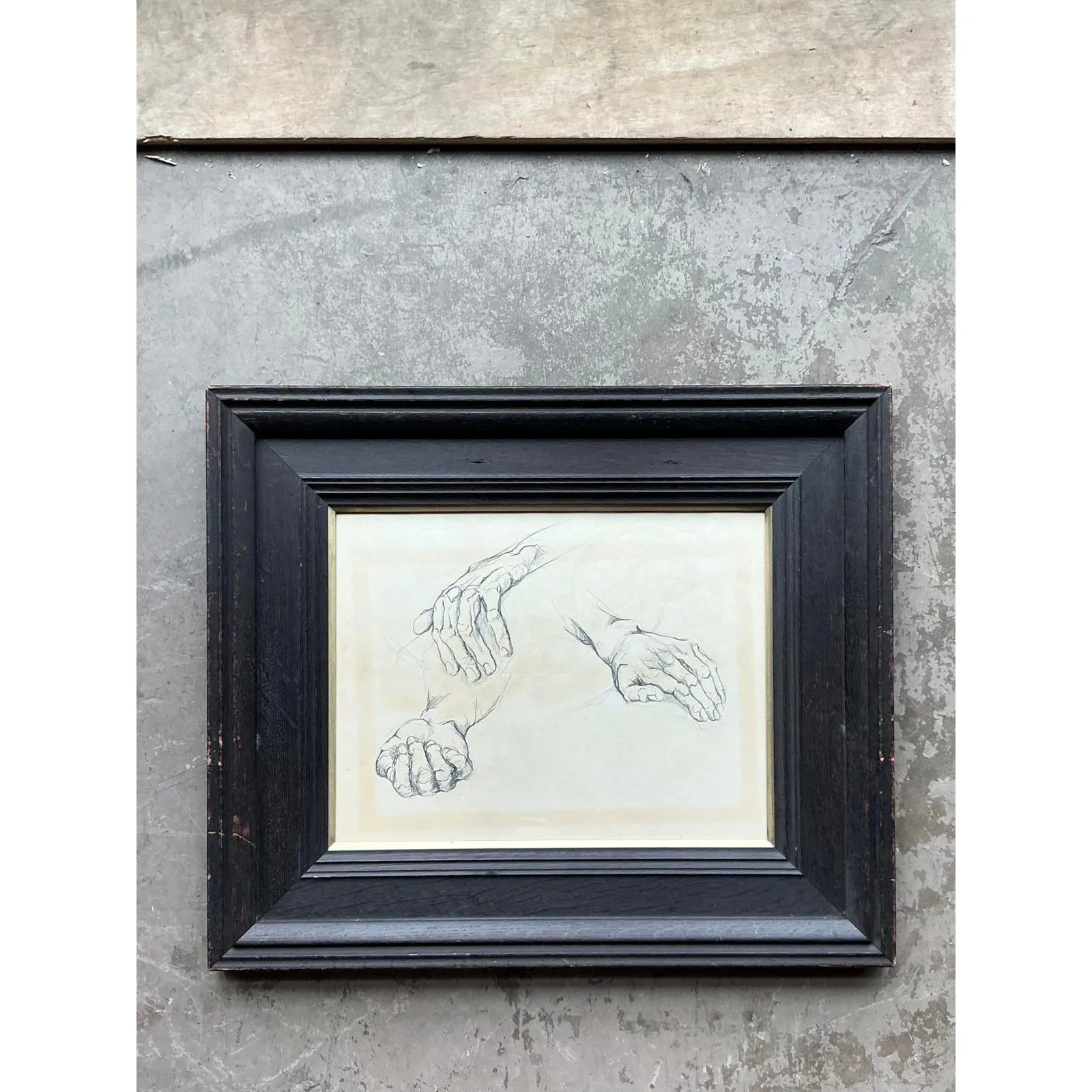 Vintage Boho Original 1977 Anatomy Sketch on Paper — additional photo 5