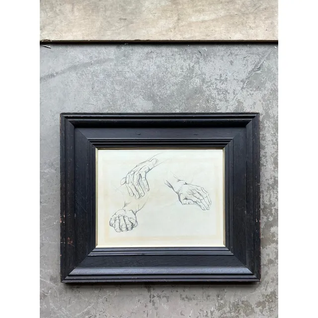 Vintage Boho Original 1977 Anatomy Sketch on Paper — additional photo 5