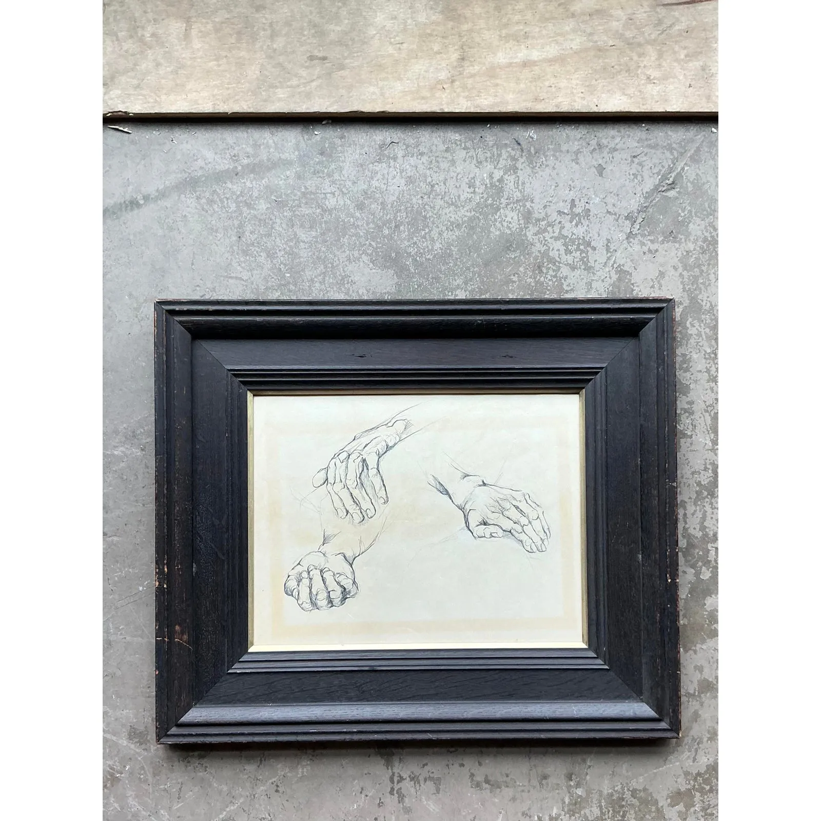 Vintage Boho Original 1977 Anatomy Sketch on Paper — additional photo 7