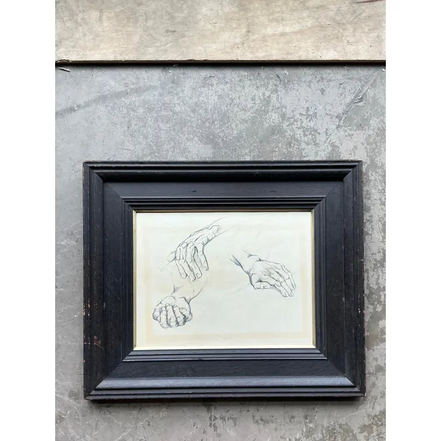 Vintage Boho Original 1977 Anatomy Sketch on Paper — additional photo 7