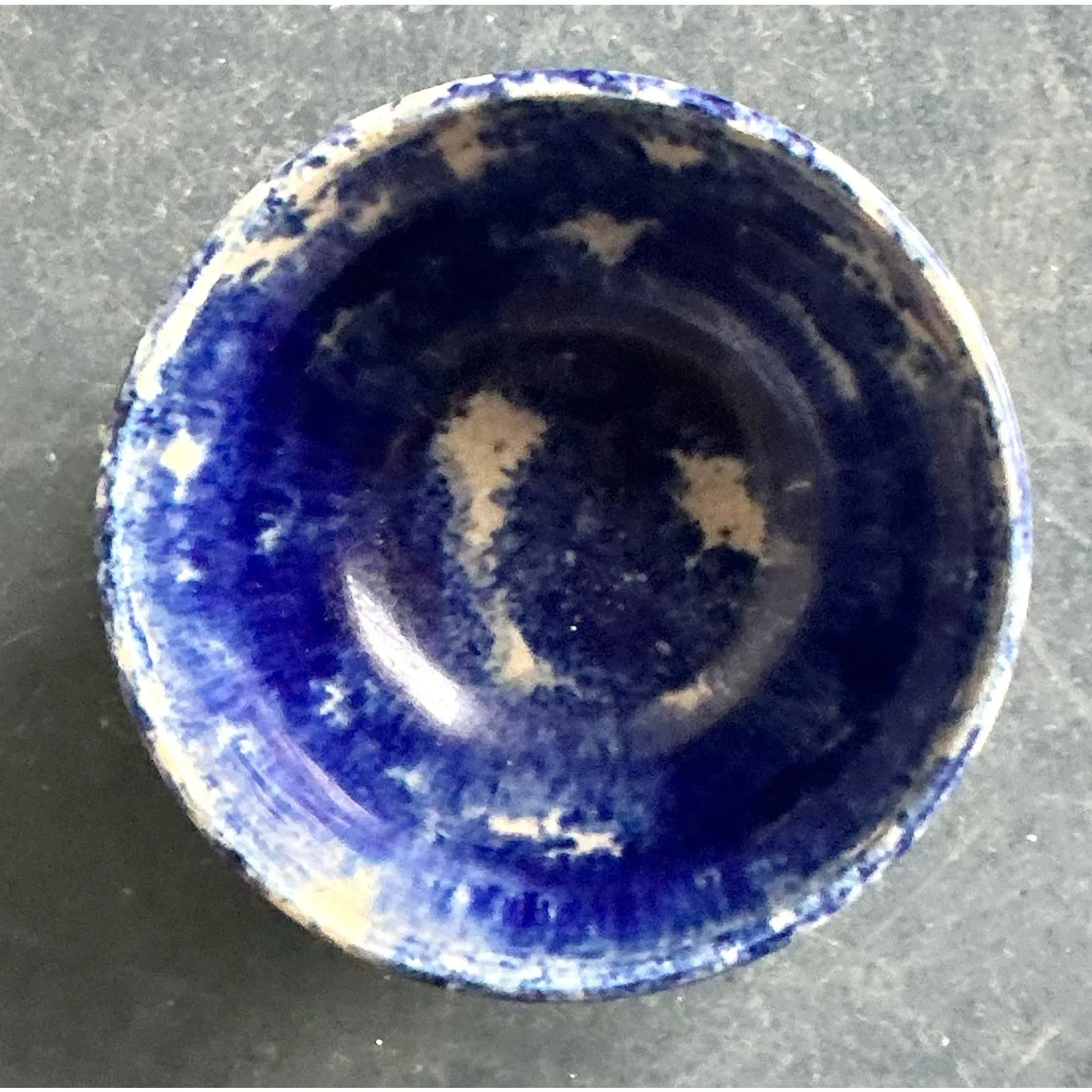 Vintage Boho Glazed Ceramic Splatter Bowl — additional photo 5