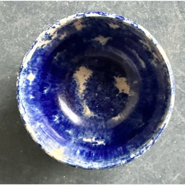 Vintage Boho Glazed Ceramic Splatter Bowl — additional photo 5