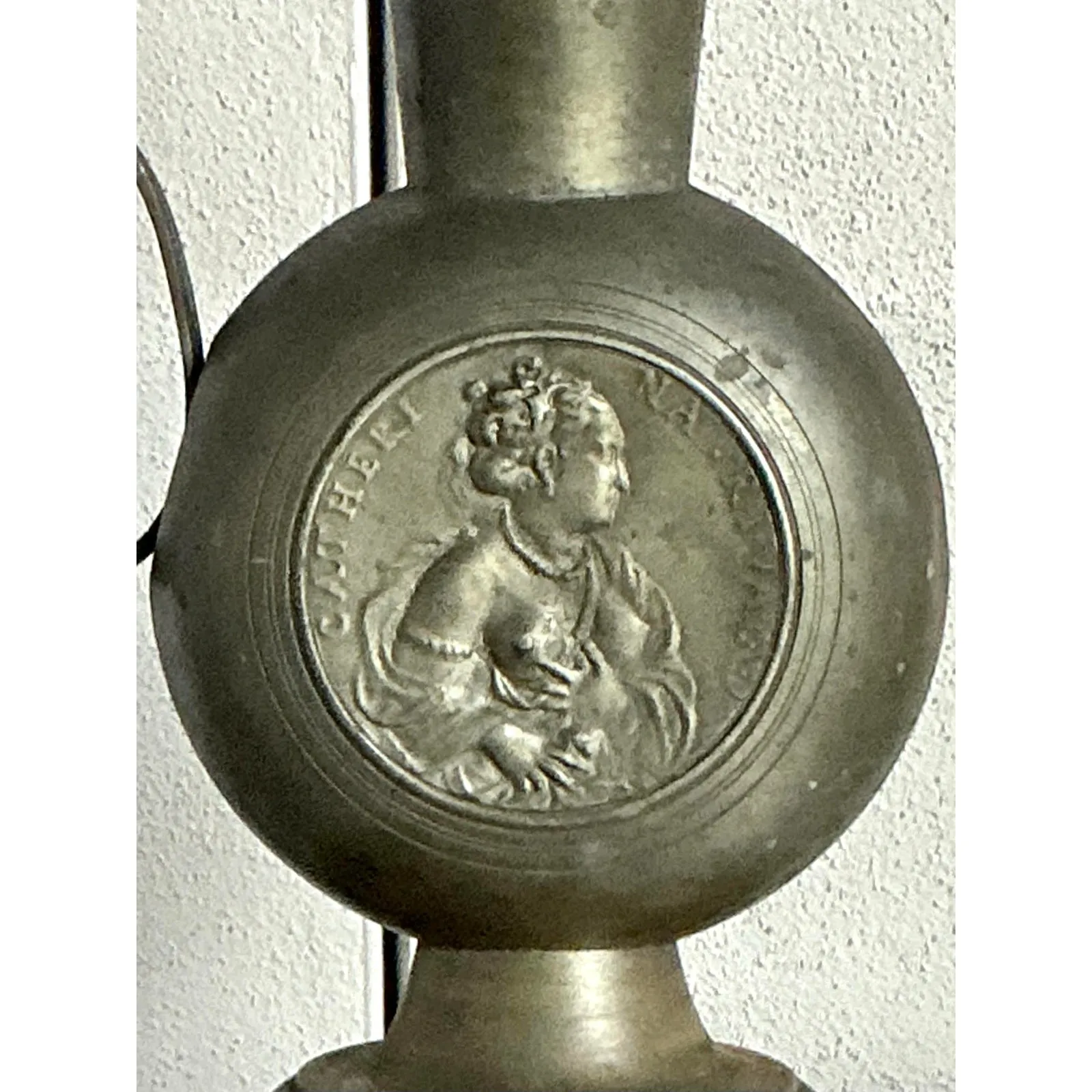 Vintage Boho Embossed Metal Medallion Lamp — additional photo 8
