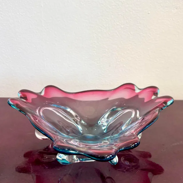 Vintage Boho Art Glass Dish After Murano — additional photo 7