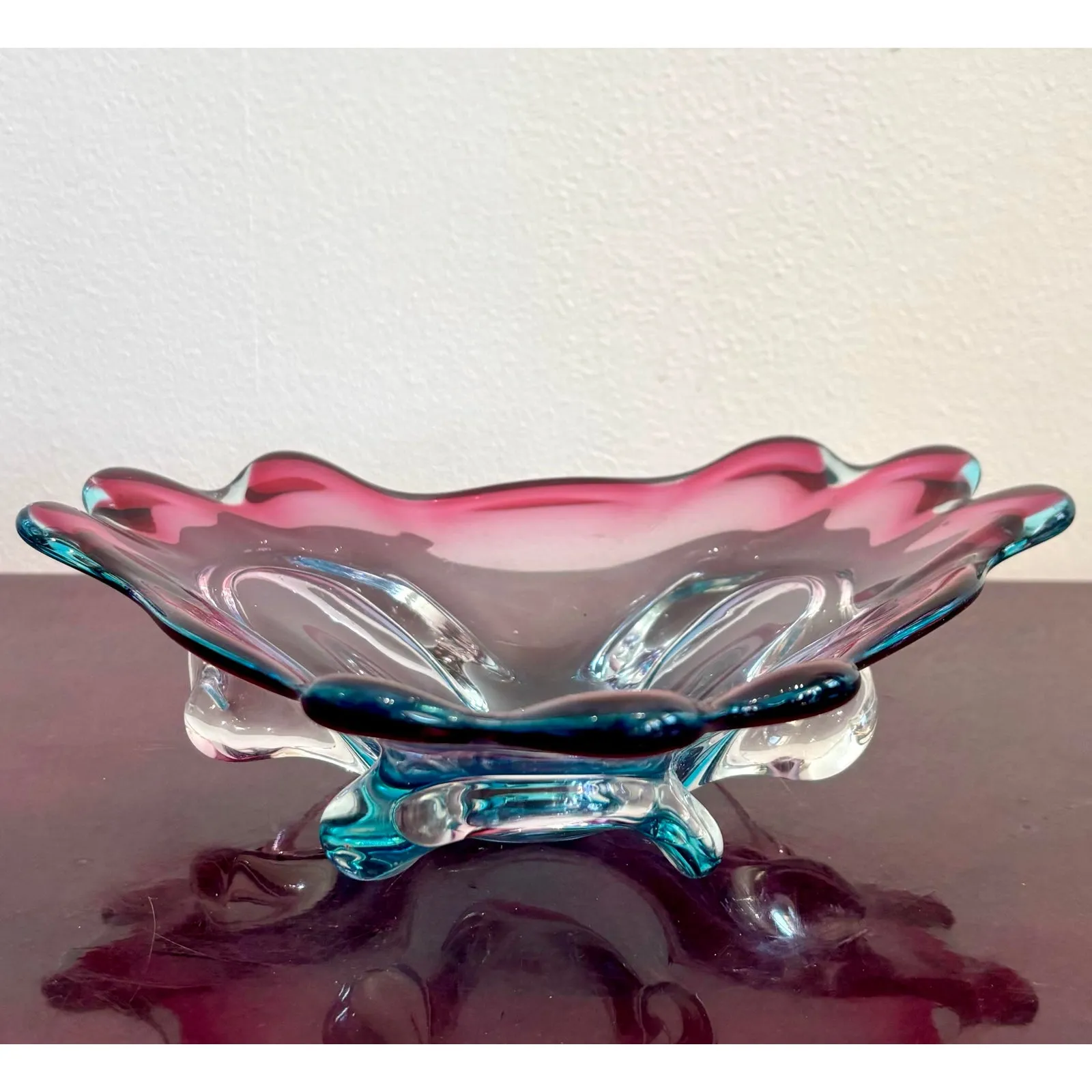 Vintage Boho Art Glass Dish After Murano — additional photo 8