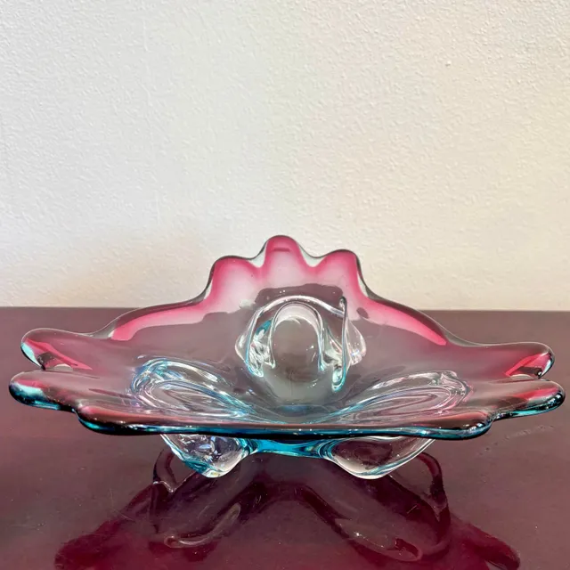 Vintage Boho Art Glass Dish After Murano — additional photo 2