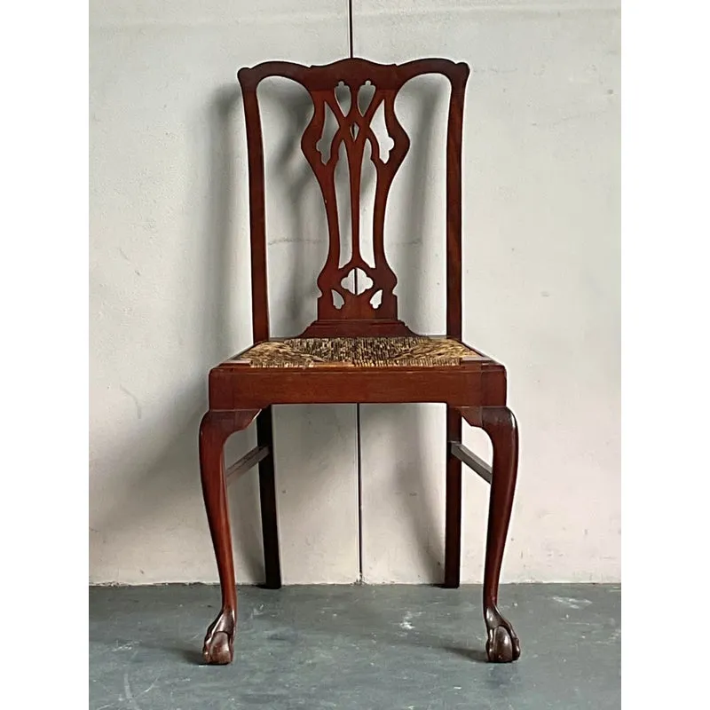 Step back in time with this elegant vintage side chair, a distinguished piece that captures the refined essence of Regency...Traditional Vintage Regency Claw and Ball Rush Seat Side Chair For Sale - Image 3 of 6Vintage Regency Claw and Ball Rush Seat Side Chair For Sale - Image 4 of 6Mid 20th Century Vintage Regency Claw and Ball Rush Seat Side Chair For Sale - Image 5 of 6Vintage Regency Claw and Ball Rush Seat Side Chair For Sale In West Palm - Image 6 of 6 Or save it to favorites and we'll tell you if this item goes on sale! Vintage Regency Claw and Ball Rush Seat Side Chair For SaleStep back in time with this elegant vintage side chair, a distinguished piece that captures the refined essence of Regency...Traditional Vintage Regency Claw and Ball Rush Seat Side Chair For Sale - Image 3 of 6Vintage Regency Claw and Ball Rush Seat Side Chair For Sale - Image 4 of 6Mid 20th Century Vintage Regency Claw and Ball Rush Seat Side Chair For Sale - Image 5 of 6Vintage Regency Claw and Ball Rush Seat Side Chair For Sale In West Palm - Image 6 of 6Vintage Regency Claw and Ball Rush Seat Side Chair For Sale Vintage Regency Claw and Ball Rush Seat Side Chair — additional photo 6